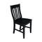 International Concepts Set of 2 Cafe Chairs, Black Seat, Wood Back, 36 W 20.67 in L 20.7 H, Wood Seat C46-61P - alternate 2